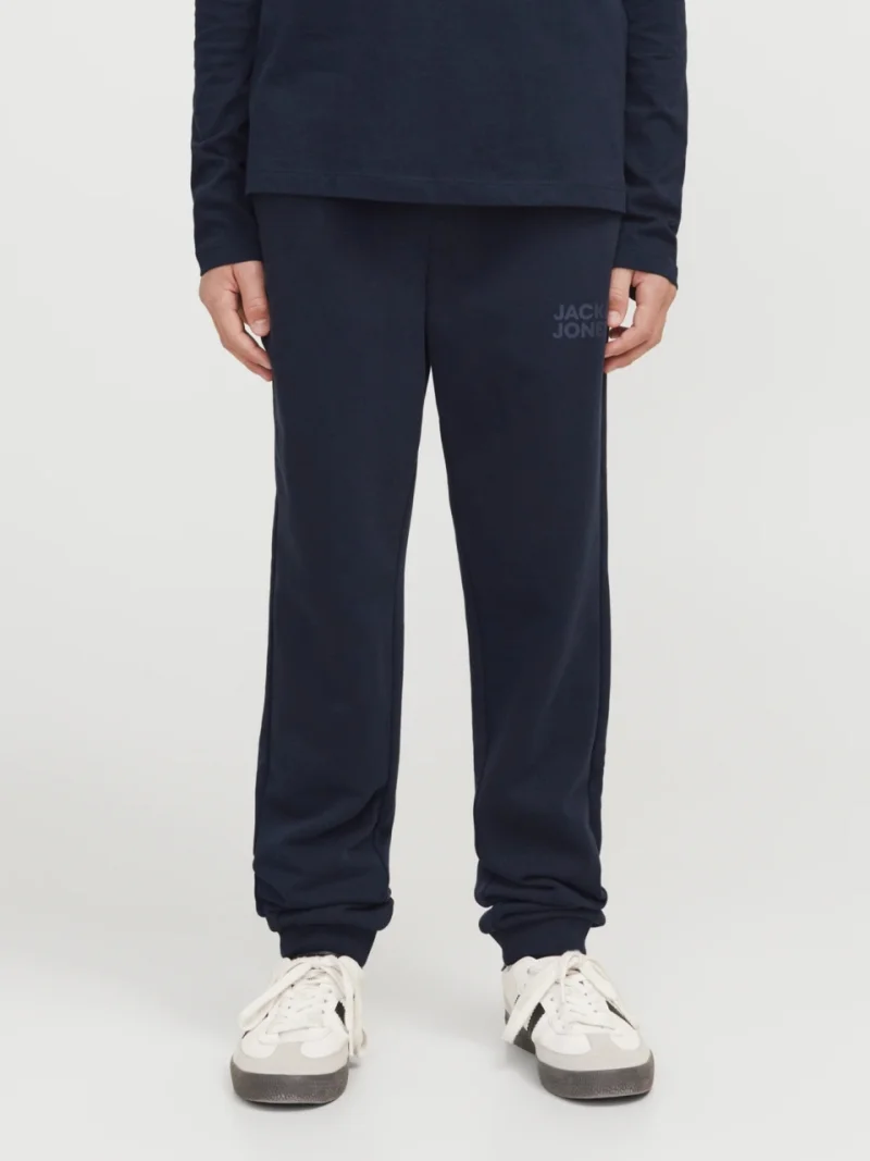 Jack & Jones Pantaloni lungi de trening, baieti, cu talie medie, Relaxed fit, Bleumarin inchis (SELECTATI MARIMEA: 140 cm)