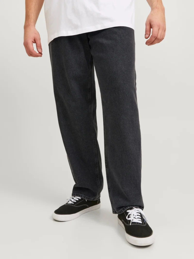 Jack & Jones Plus Blugi JJICHRIS JJORIGINAL, barbati big sizes, cu talie inalta si croiala Relaxed fit, Gri inchis (SELECTATI MARIMEA: 40, SELECTATI