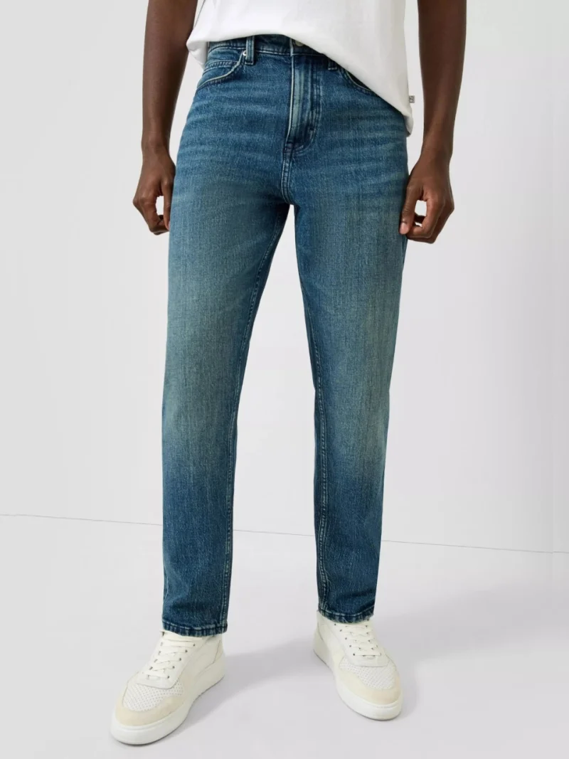 Q/S by s.Oliver Blugi barbati Devon, cu talie medie, Relaxed fit, Tapered Leg, Bleumarin inchis (SELECTATI MARIMEA: 29, SELECTATI LUNGIMEA: 32)