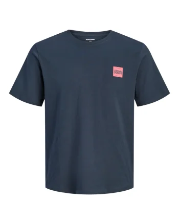 Jack & Jones, Tricou barbati cu guler rotund, JWHBRANDY, Bleumarin inchis (SELECTATI MARIMEA: S)
