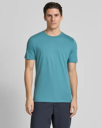 s.Oliver Tricou barbati cu croiala Regular fit, din bumbac, Turcoaz (SELECTATI MARIMEA: M)