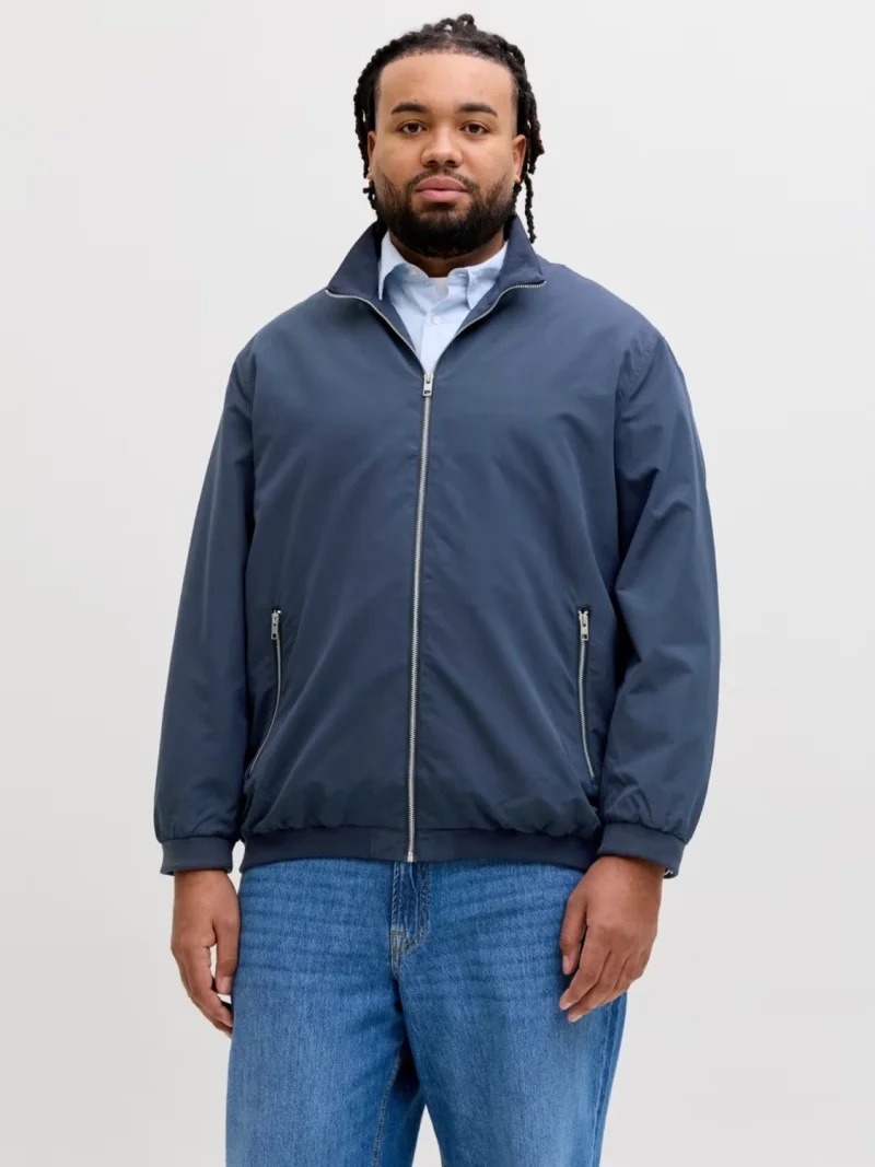 Jack & Jones Plus Jacheta bomber, barbati big sizes, Albastru inchis (SELECTATI MARIMEA: 4XL)