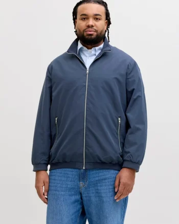 Jack & Jones Plus Jacheta bomber, barbati big sizes, Albastru inchis (SELECTATI MARIMEA: 4XL)