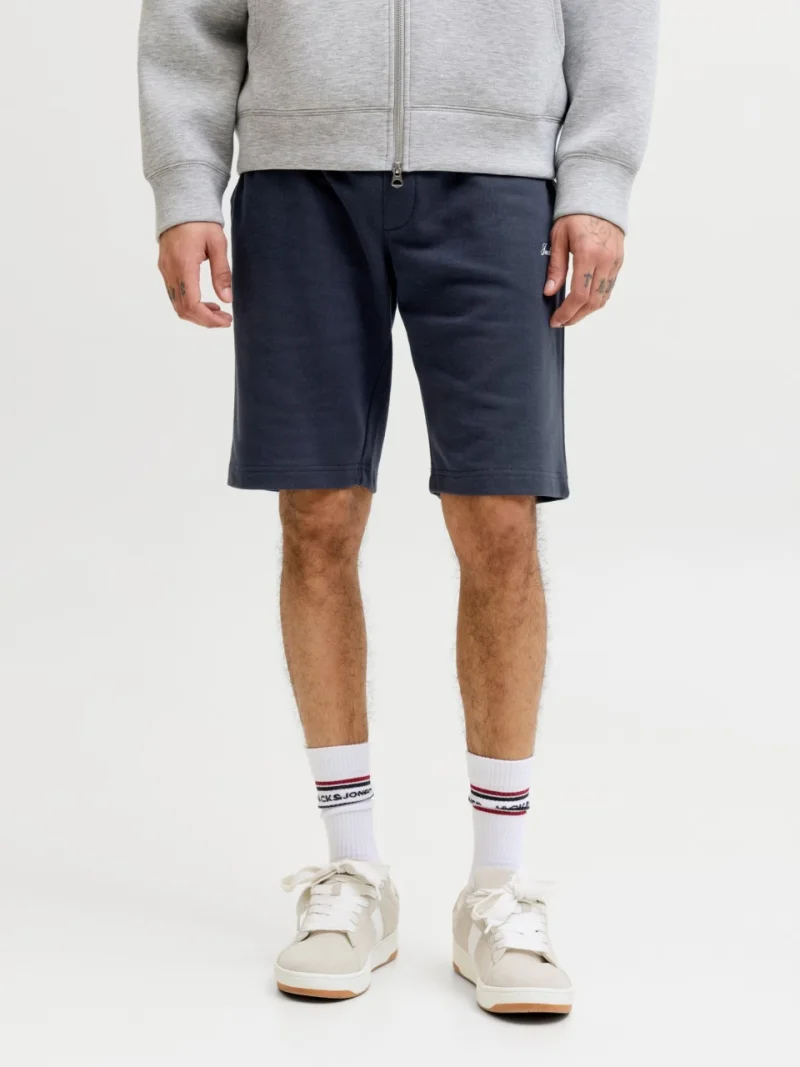 Jack & Jones Pantaloni scurti de trening barbati, talie medie, Regular fit, Bleumarin inchis (SELECTATI MARIMEA: S)