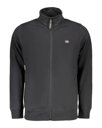 Norway Bluza subtire barbati, fara gluga cu fermoar, Negru (SELECTATI MARIMEA: S)