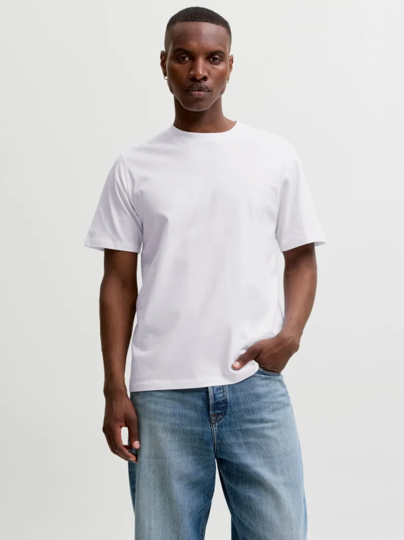 Jack & Jones Tricou basic barbati, Noos, Regular fit, Alb (SELECTATI MARIMEA: S)