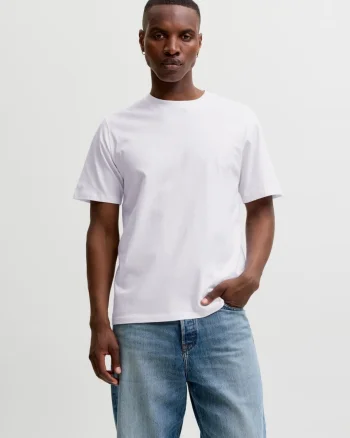 Jack & Jones Tricou basic barbati, Noos, Regular fit, Alb (SELECTATI MARIMEA: S)