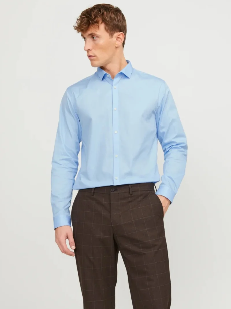 Jack & Jones Camasa barbati, Blacardiff cu croiala Slim fit, Albastru (SELECTATI MARIMEA: S)