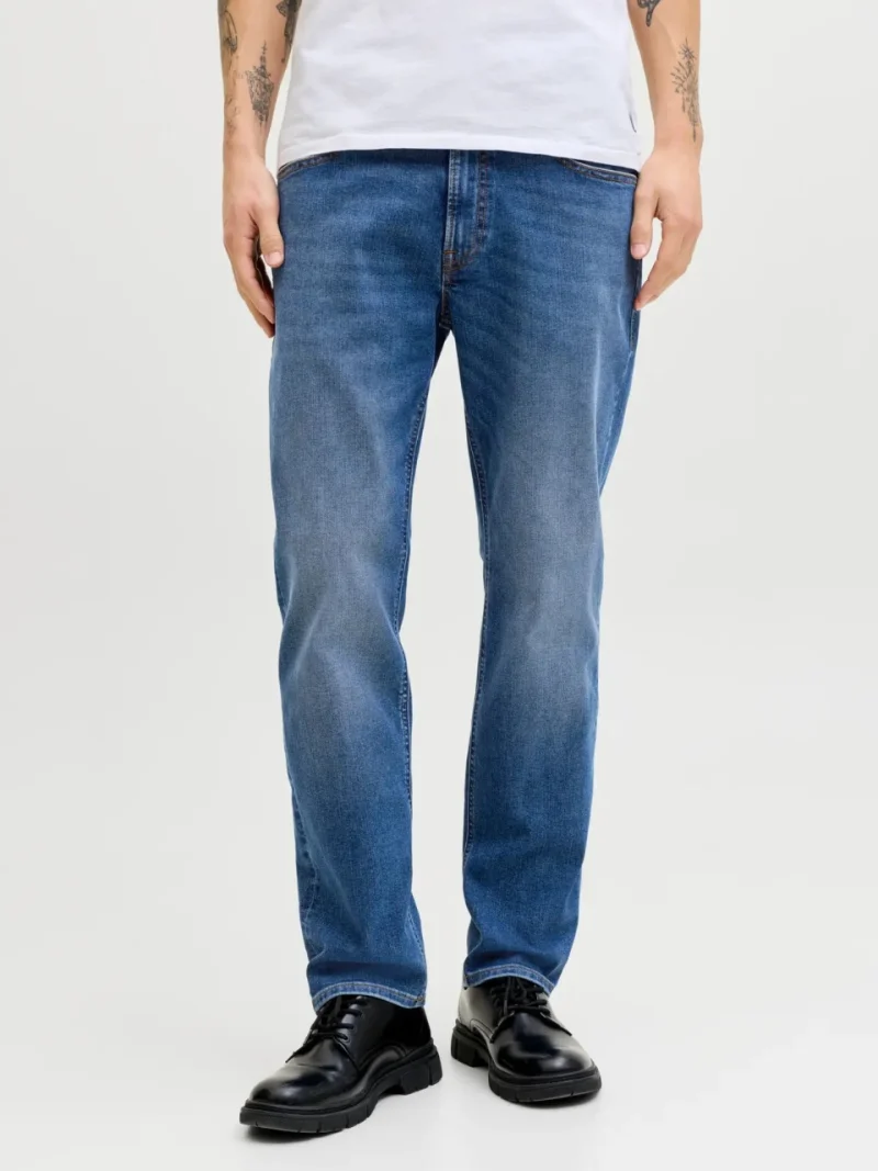 Jack & Jones Blugi barbati CLARK, cu talie medie si croiala Regular fit, Albastru (SELECTATI MARIMEA: 32, SELECTATI LUNGIMEA: 32)
