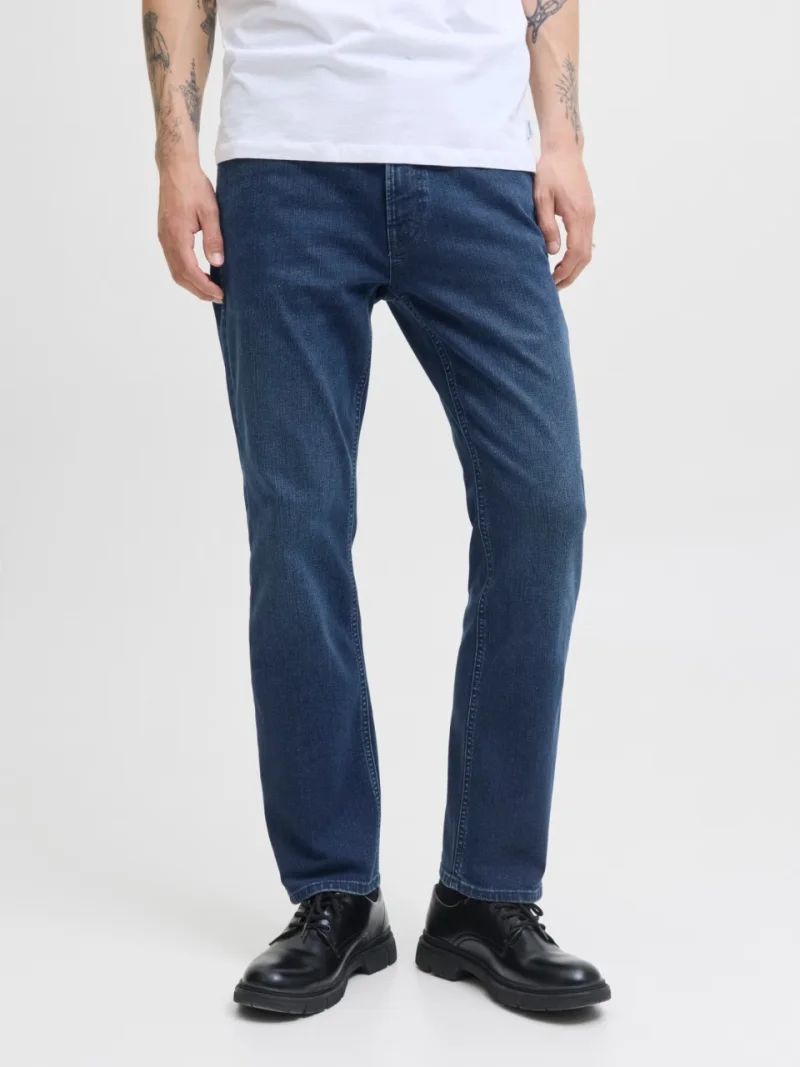 Jack & Jones Blugi barbati CLARK, cu talie joasa si croiala Regular fit, Indigo (SELECTATI MARIMEA: 30, SELECTATI LUNGIMEA: 32)
