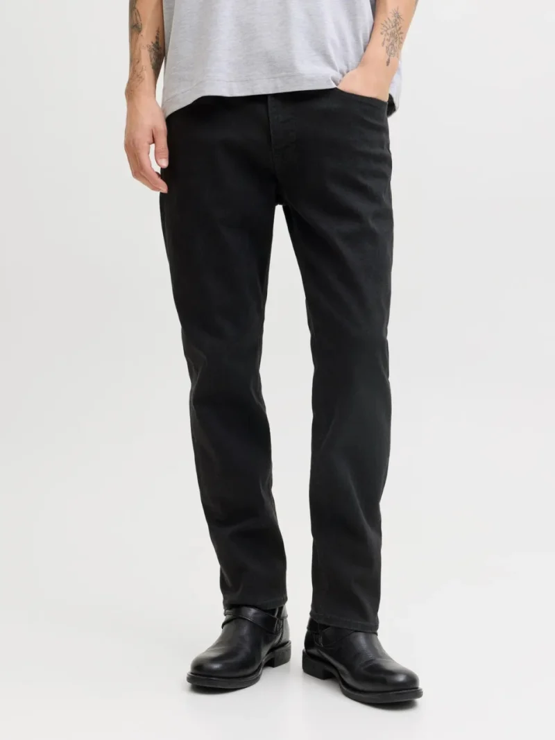Jack & Jones Blugi barbati CLARK, cu talie medie si croiala Regular fit, Negru (SELECTATI MARIMEA: 32, SELECTATI LUNGIMEA: 32)