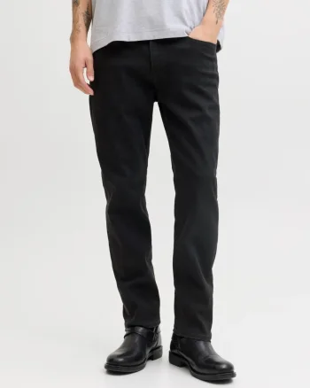 Jack & Jones Blugi barbati CLARK, cu talie medie si croiala Regular fit, Negru (SELECTATI MARIMEA: 32, SELECTATI LUNGIMEA: 32)