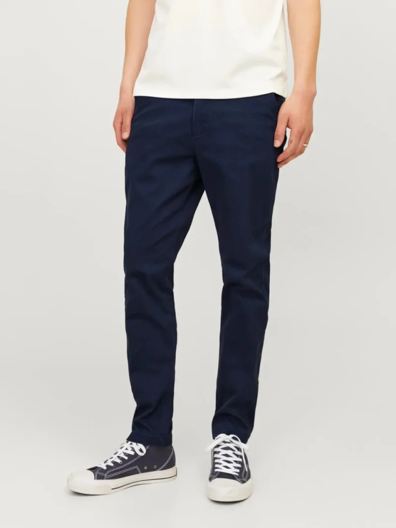 Jack & Jones Pantaloni chino barbati, Dave, croiala Slim fit, Bleumarin inchis (SELECTATI MARIMEA: 36, SELECTATI LUNGIMEA: 32)
