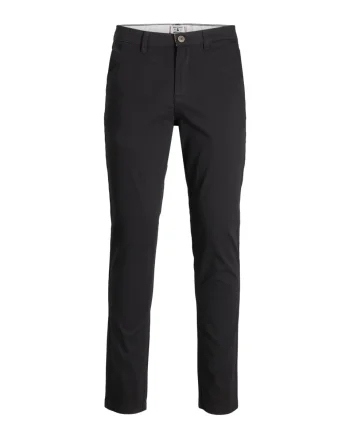 Jack & Jones, Pantaloni chino, barbati, JPSTOLLIE, Regular fit, Negru (SELECTATI MARIMEA: 30, SELECTATI LUNGIMEA: 34)