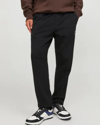Jack & Jones Pantaloni de trening barbati, JPSTGORDON SHARK, Regular fit, Negru (SELECTATI MARIMEA: XS)