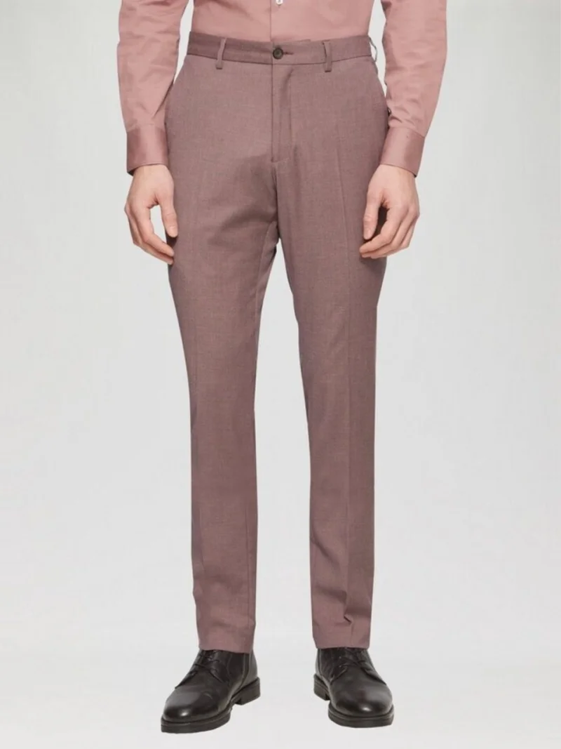 s.Oliver BLACK LABEL Pantaloni costum barbati, cu talie medie si croiala Slim fit, Liliac inchis (SELECTATI MARIMEA: 44)