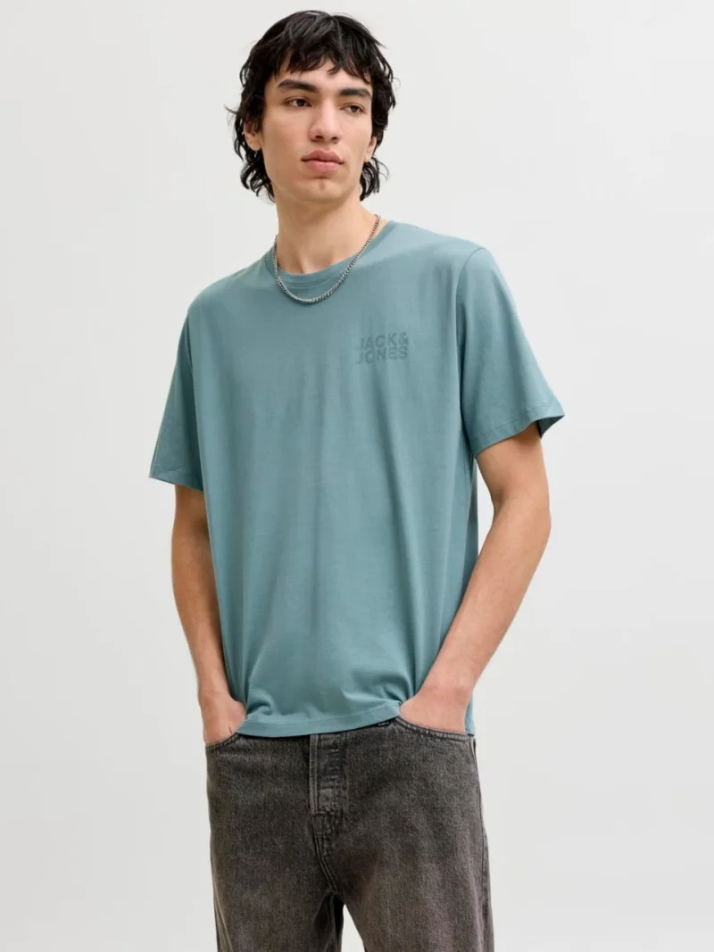 Jack & Jones Tricou simplu, barbati, din 100% bumbac, Regular Fit, JJECORP, Verde deschis (SELECTATI MARIMEA: L)