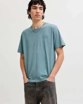 Jack & Jones Tricou simplu, barbati, din 100% bumbac, Regular Fit, JJECORP, Verde deschis (SELECTATI MARIMEA: L)