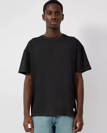 Q/S by s.Oliver Tricou la baza gatului barbati, din jerseu, Relaxed fit, Negru (SELECTATI MARIMEA: XS)