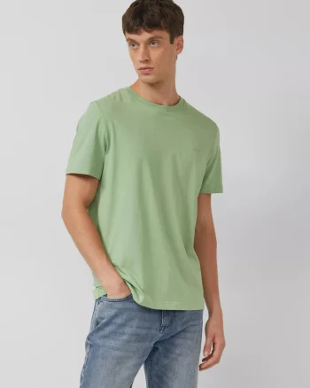 s.Oliver Tricou barbati din bumbac, Regular fit, Verde (SELECTATI MARIMEA: M)