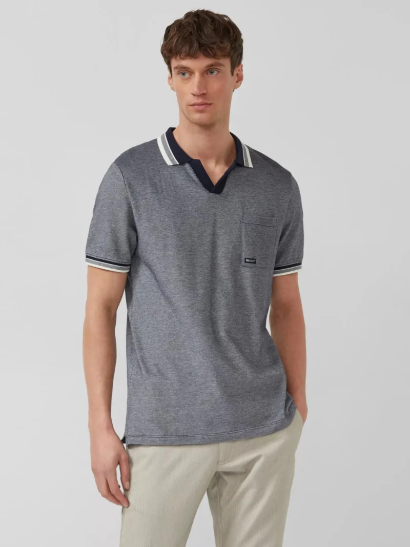 s.Oliver Tricou polo barbati cu anchior din bumbac piqué, Regular fit, Bleumarin inchis (SELECTATI MARIMEA: S)