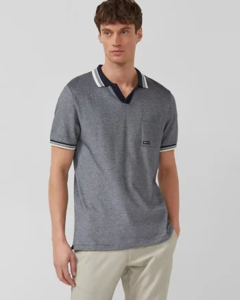 s.Oliver Tricou polo barbati cu anchior din bumbac piqué, Regular fit, Bleumarin inchis (SELECTATI MARIMEA: S)