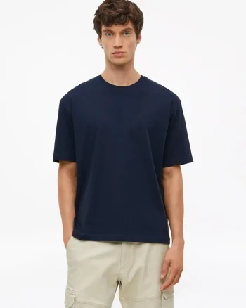s.Oliver Tricou barbati la baza gatului, din jerseu gros de bumbac, Modern fit, Bleumarin inchis (SELECTATI MARIMEA: 2XL)