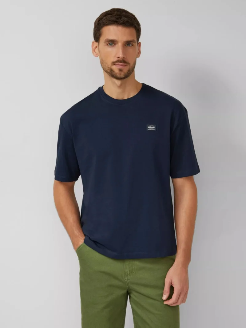 s.Oliver Tricou barbati, din jerseu gros de bumbac, Modern fit, Bleumarin inchis (SELECTATI MARIMEA: M)