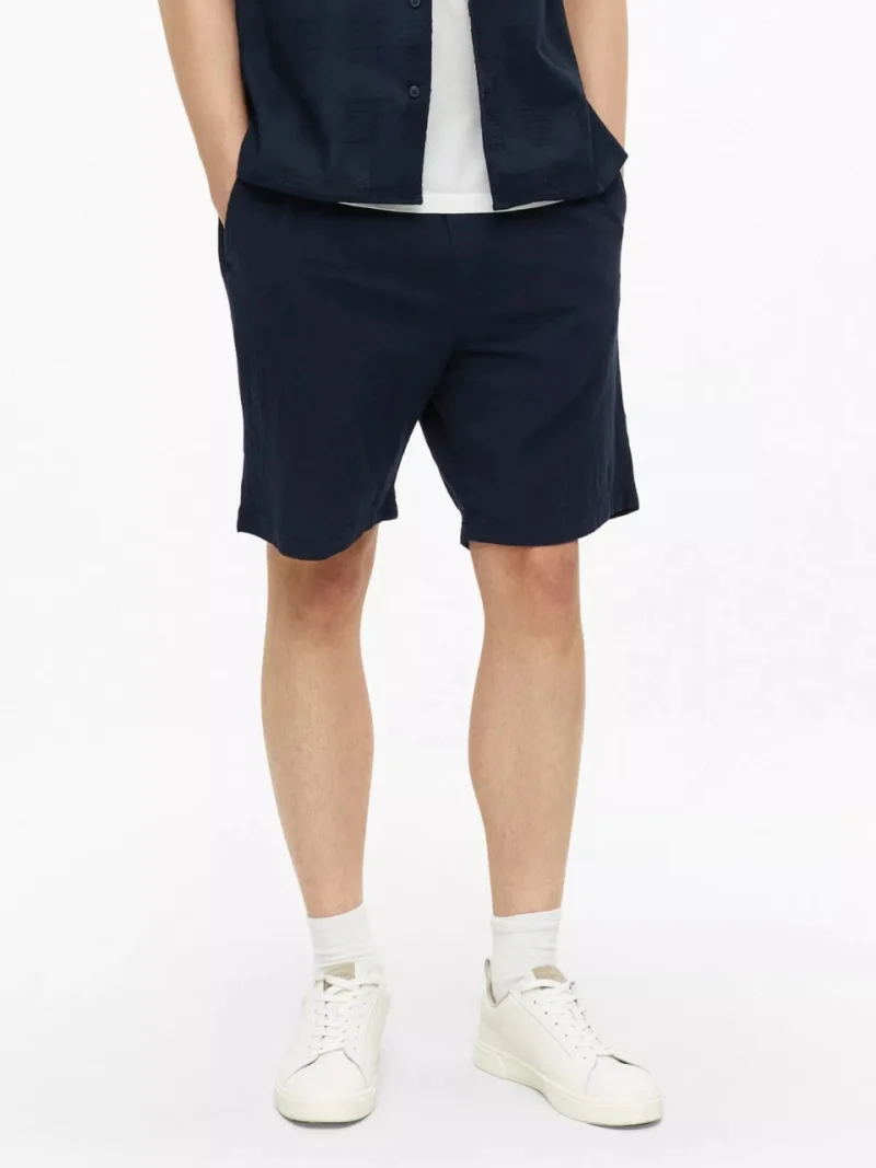 s.Oliver Pantaloni scurti barbati, din bumbac, Relaxed fit, Straight leg, Detroit, Bleumarin inchis (SELECTATI MARIMEA: XL)