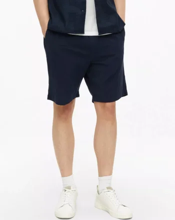 s.Oliver Pantaloni scurti barbati, din bumbac, Relaxed fit, Straight leg, Detroit, Bleumarin inchis (SELECTATI MARIMEA: XL)