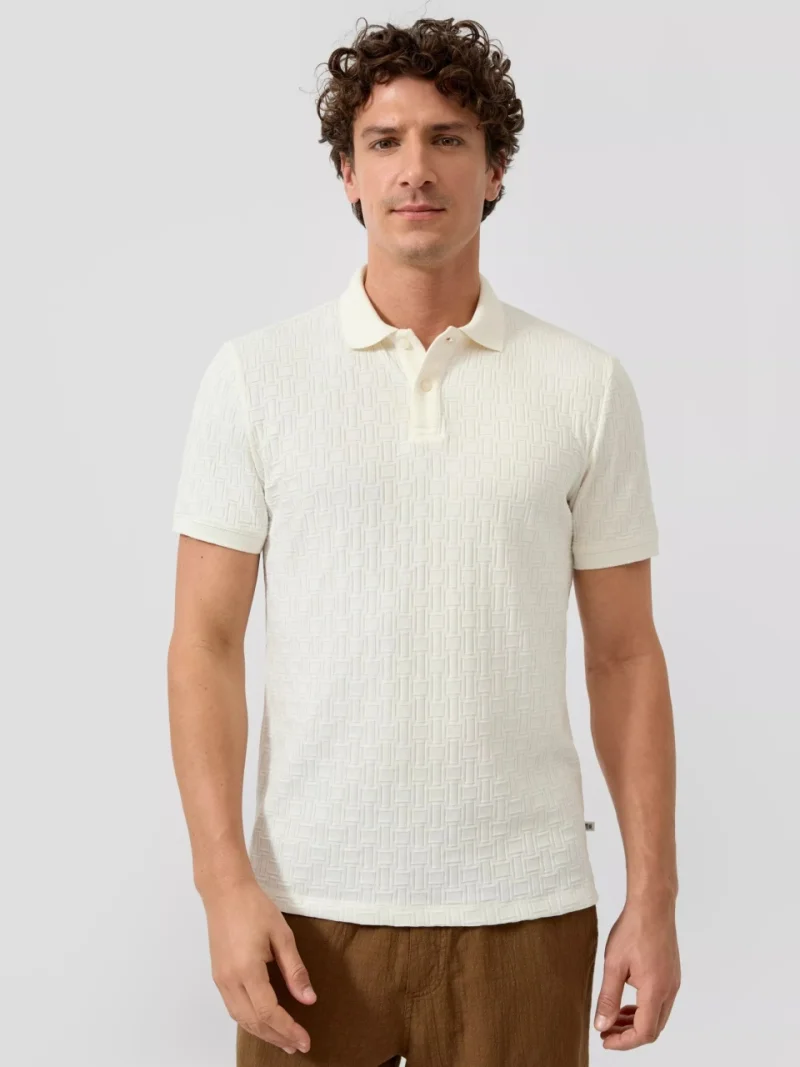 s.Oliver Tricou polo barbati din amestec de bumbac, Regular fit, Crem (SELECTATI MARIMEA: 2XL)