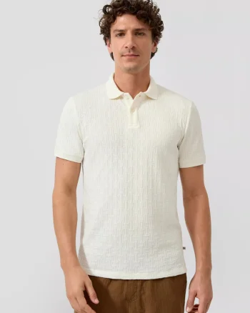 s.Oliver Tricou polo barbati din amestec de bumbac, Regular fit, Crem (SELECTATI MARIMEA: 2XL)