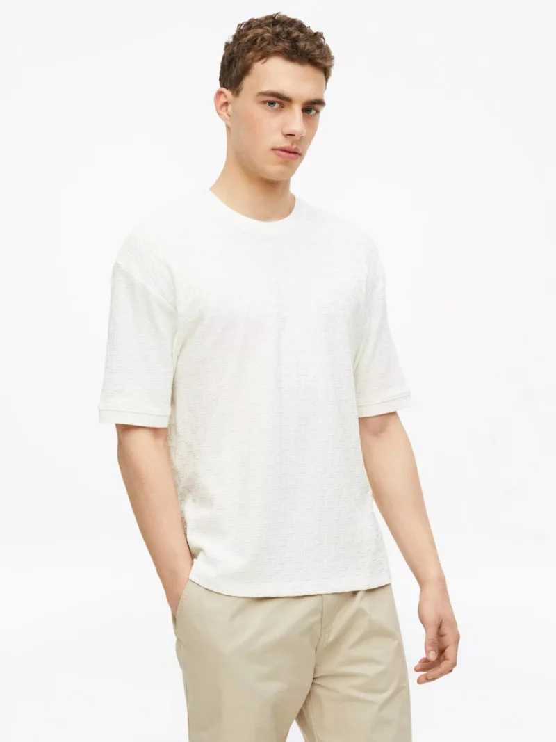 s.Oliver Tricou barbati, din amestec de bumbac, Relaxed fit, Alb (SELECTATI MARIMEA: XL)