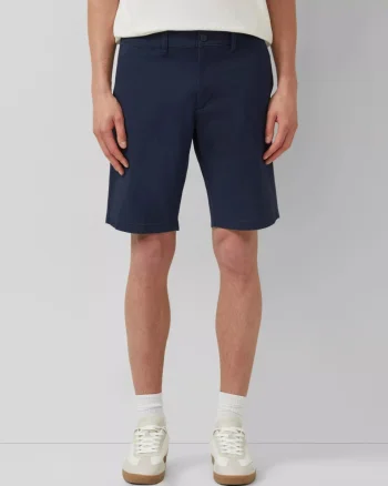 s.Oliver Pantaloni scurti chino barbati, cu talie medie, Regular fit, Phoenix, Bleumarin inchis (SELECTATI MARIMEA: 30)