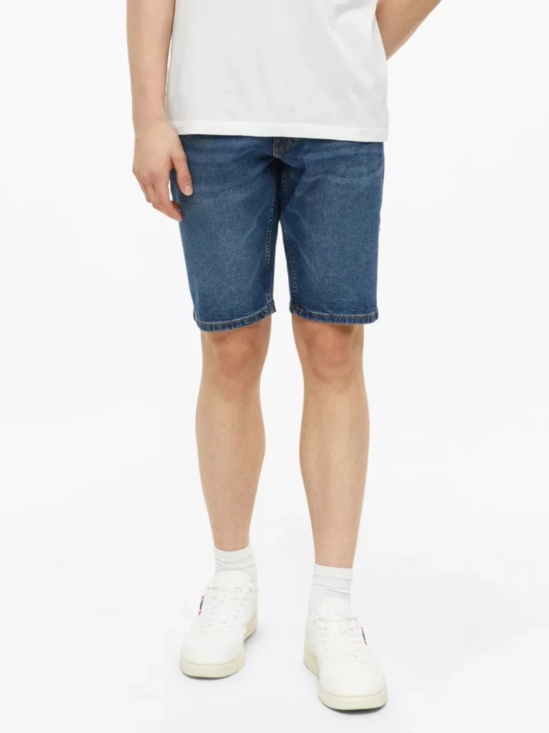 s.Oliver Pantaloni scurti de blug barbati, din bumbac, cu talie medie, Regular fit, Albastru (SELECTATI MARIMEA: 29)