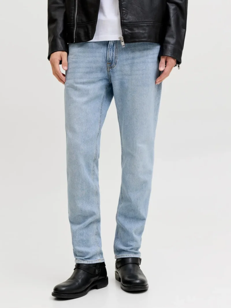 Jack & Jones Blugi barbati CLARK, cu talie medie si croiala Regular fit, Albastru deschis (SELECTATI MARIMEA: 28, SELECTATI LUNGIMEA: 32)