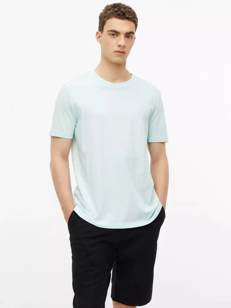 s.Oliver Tricou barbati, din bumbac, la baza gatului, Regular fit, Turcoaz deschis (SELECTATI MARIMEA: S)