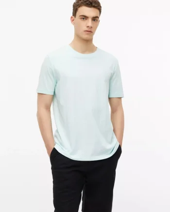 s.Oliver Tricou barbati, din bumbac, la baza gatului, Regular fit, Turcoaz deschis (SELECTATI MARIMEA: S)