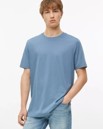 s.Oliver Tricou barbati, din bumbac, la baza gatului, Regular fit, Albastru (SELECTATI MARIMEA: S)