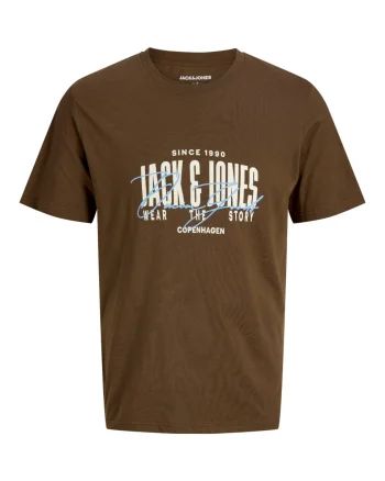 Jack & Jones Tricou la baza gatului baieti, din bumbac, Regular fit, Maro (SELECTATI MARIMEA: 152 cm)