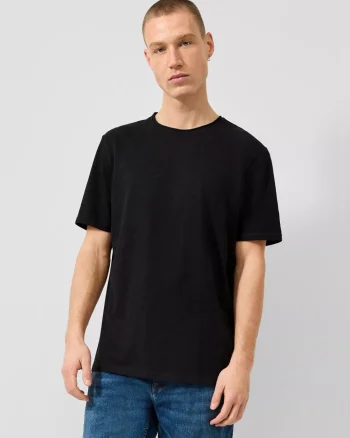 Q/S by s.Oliver Tricou barbati cu maneca scurta, din jerseu de bumbac, Regular fit, Negru (SELECTATI MARIMEA: S)