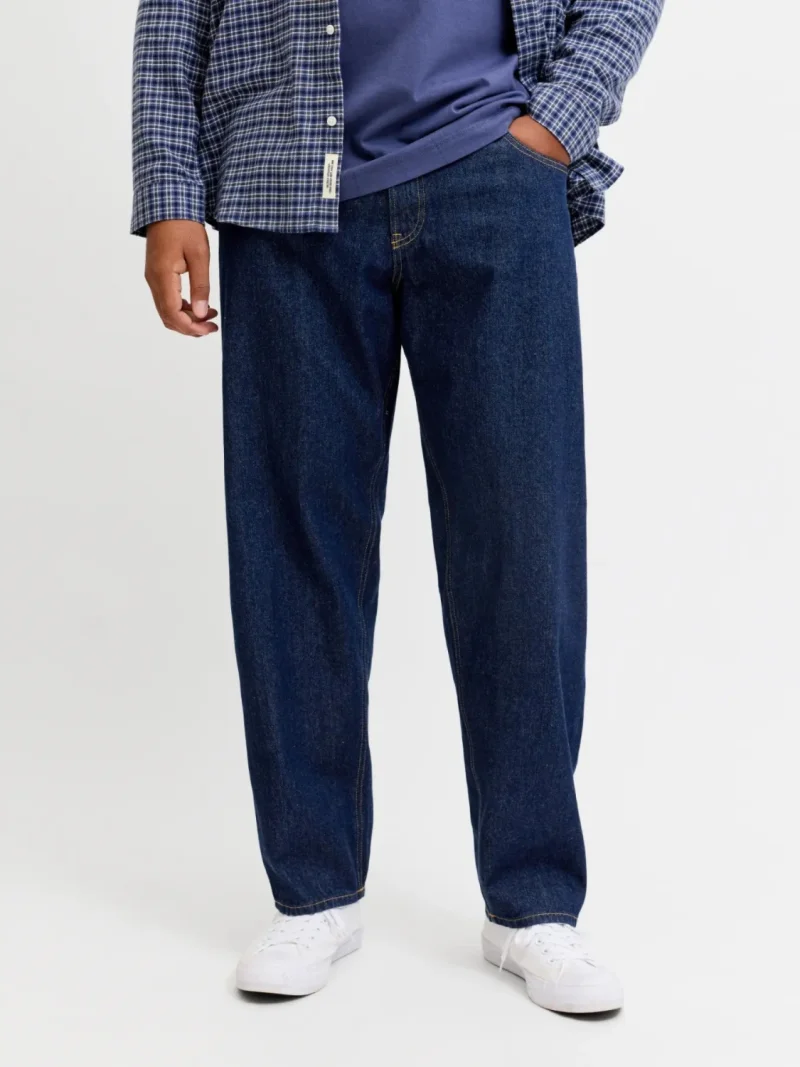 Jack & Jones Plus Blugi CHRIS barbati big sizes, cu talie inalta si croiala Relaxed fit, Indigo (SELECTATI MARIMEA: 50, SELECTATI LUNGIMEA: 32)