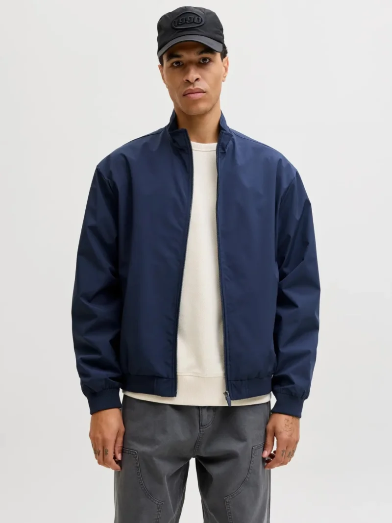 Jack & Jones Jacheta bomber barbati, Regular fit, JJECHARGE, Bleumarin inchis (SELECTATI MARIMEA: S)