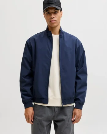 Jack & Jones Jacheta bomber barbati, Regular fit, JJECHARGE, Bleumarin inchis (SELECTATI MARIMEA: S)