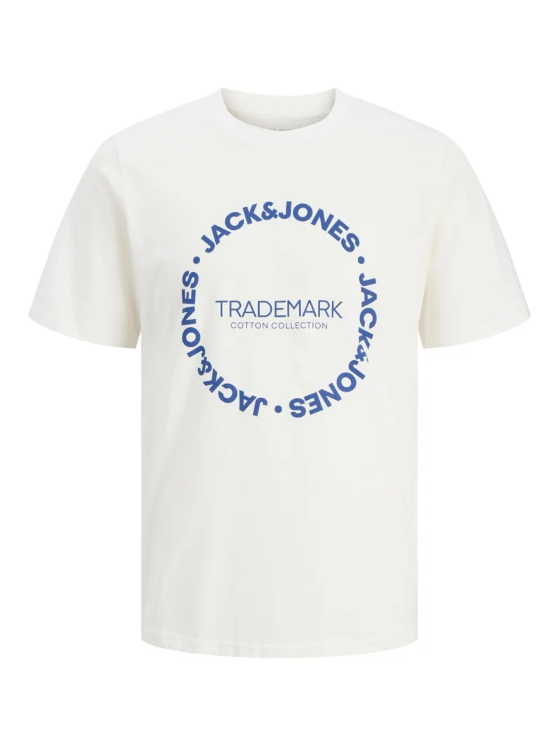 Jack & Jones Tricou baieti, din bumbac, Regular Fit, JJBENSON, Alb (SELECTATI MARIMEA: 140 cm)
