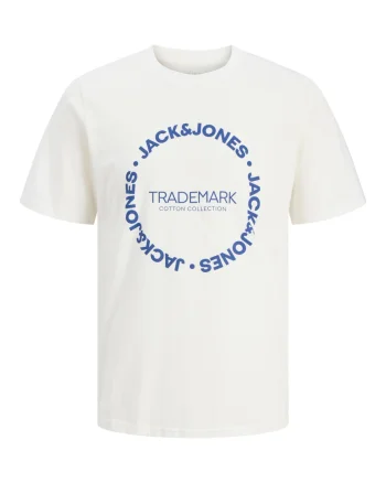 Jack & Jones Tricou baieti, din bumbac, Regular Fit, JJBENSON, Alb (SELECTATI MARIMEA: 140 cm)
