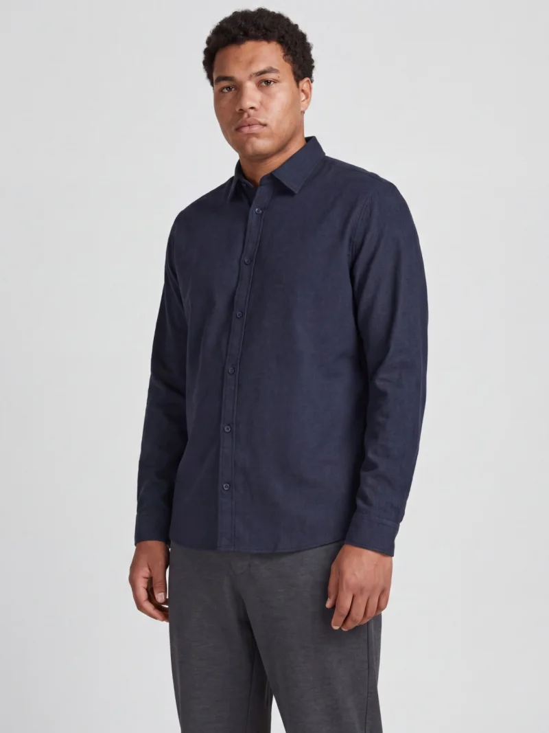Jack & Jones Plus Camasa barbati big sizes din bumbac, Regular Fit, JJEFIELD, Bleumarin inchis (SELECTATI MARIMEA: 4XL)