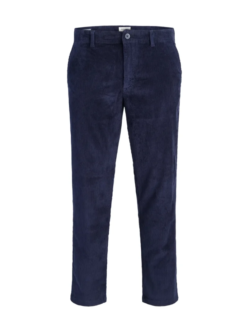 Jack & Jones Pantaloni chino raiati, barbati, cu talie medie, Regular Fit, JPSTOLLIE, Bleumarin inchis (SELECTATI MARIMEA: 33, SELECTATI LUNGIMEA: 32)
