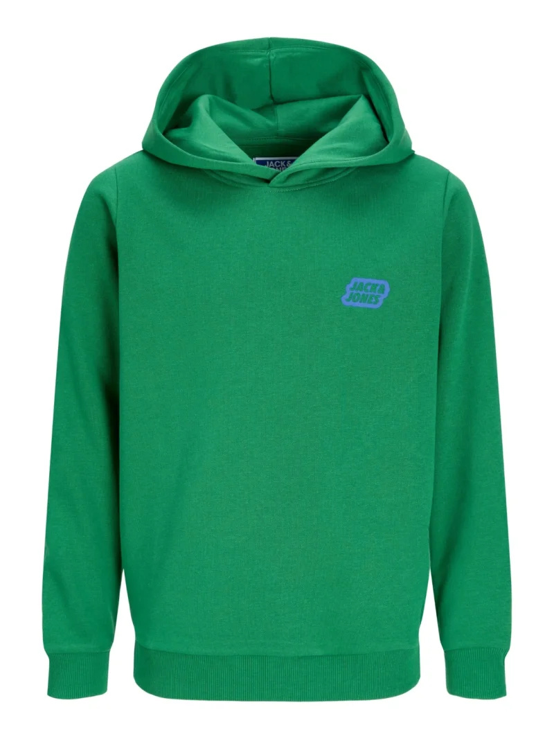 Jack & Jones Hanorac baieti cu gluga fara fermoar, Regular Fit, JJAMI, Verde (SELECTATI MARIMEA: 140 cm)