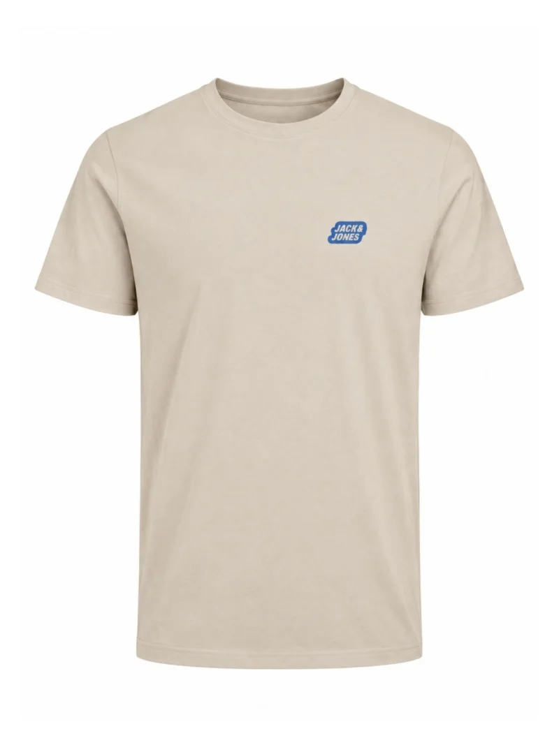 Jack & Jones Tricou baieti, din bumbac, Regular Fit, JJAMI, Bej (SELECTATI MARIMEA: 140 cm)
